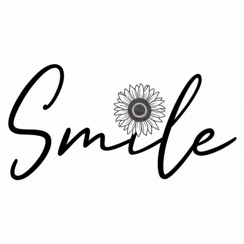 Smile Cotton White T-Shirt Casual