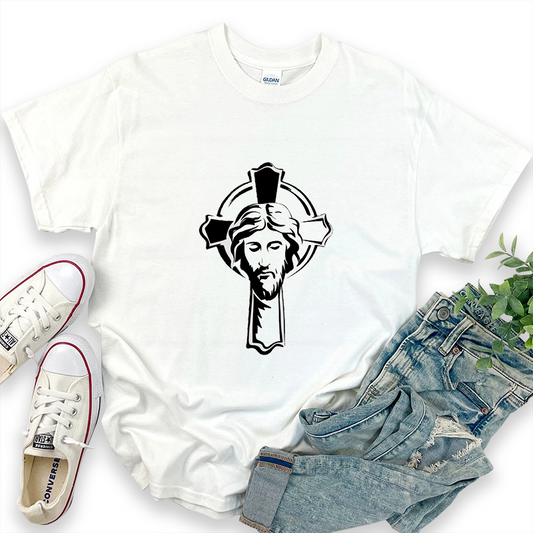 Jesus Cross Graphic Print T-shirt