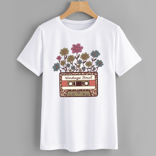 Vintage Soul Floral Cassette T-Shirt