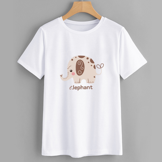 Cute Elephant Graphic T-Shirt for Kids