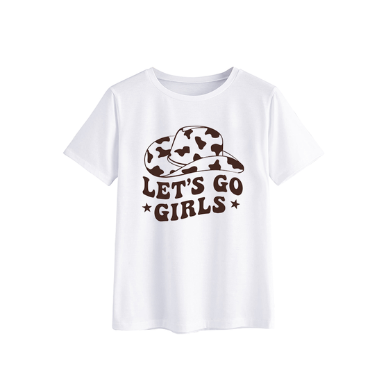 Let's Go Girls Cowboy Hat Graphic T-Shirt