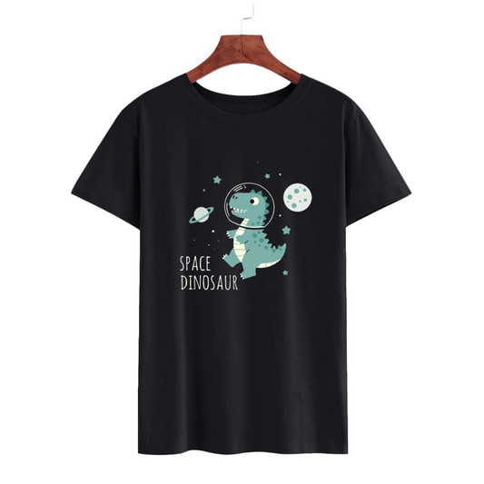Space Dinosaur Graphic T-Shirt for Kids