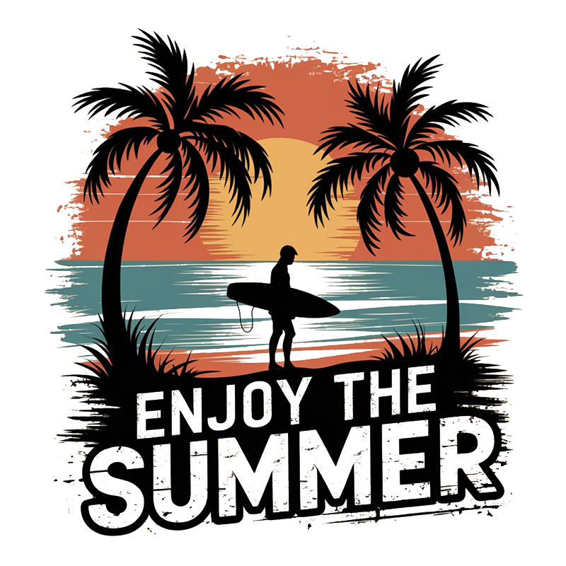 Casual Graphic Top: Enjoy the Summer T-Shirt