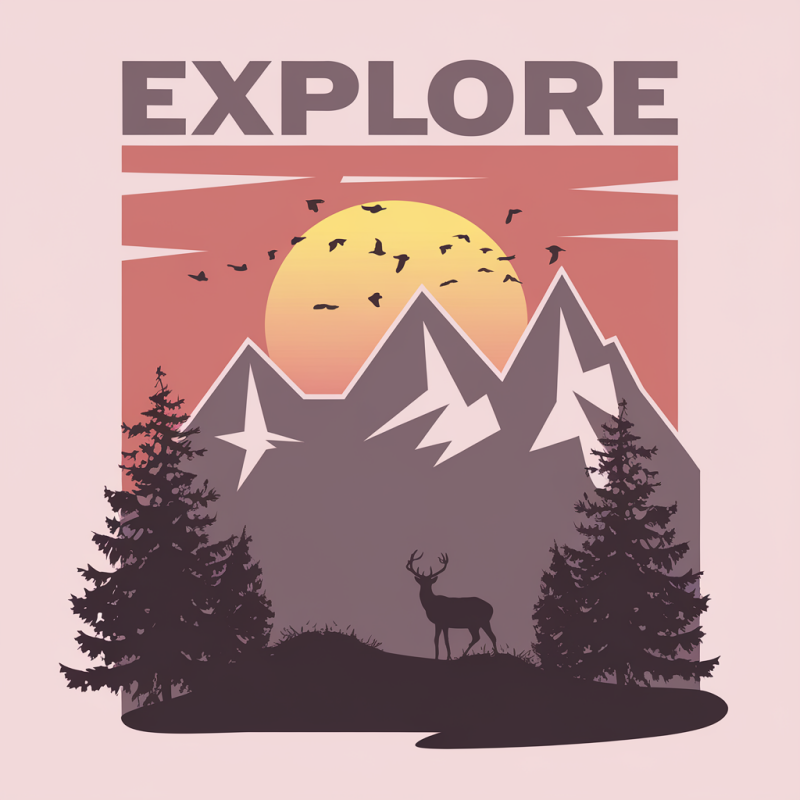 Explore Mountain Graphic T-Shirt