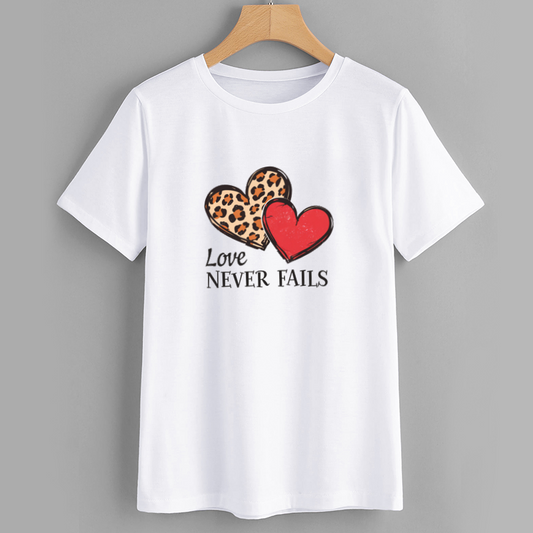 Leopard Heart Love Graphic T-Shirt