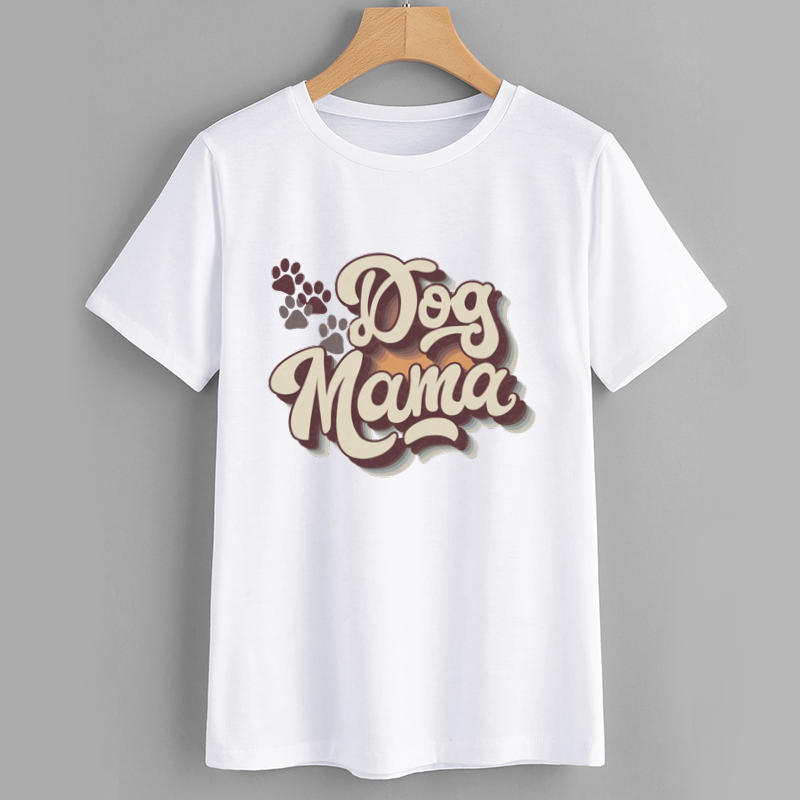 Dog Mama Cute Graphic T-Shirt for Pet Lovers