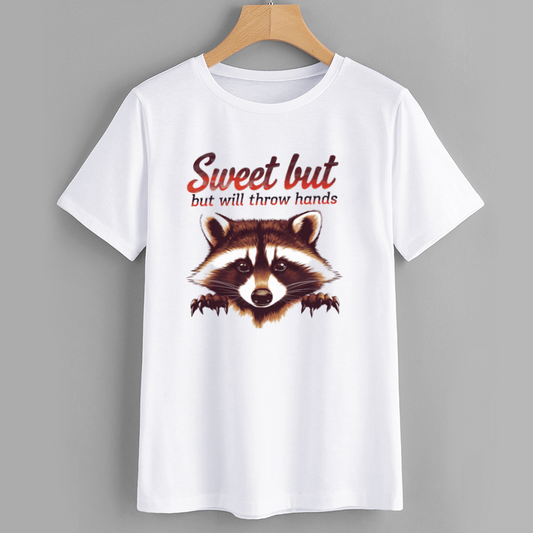 Sweet But Feisty Raccoon Graphic T-Shirt