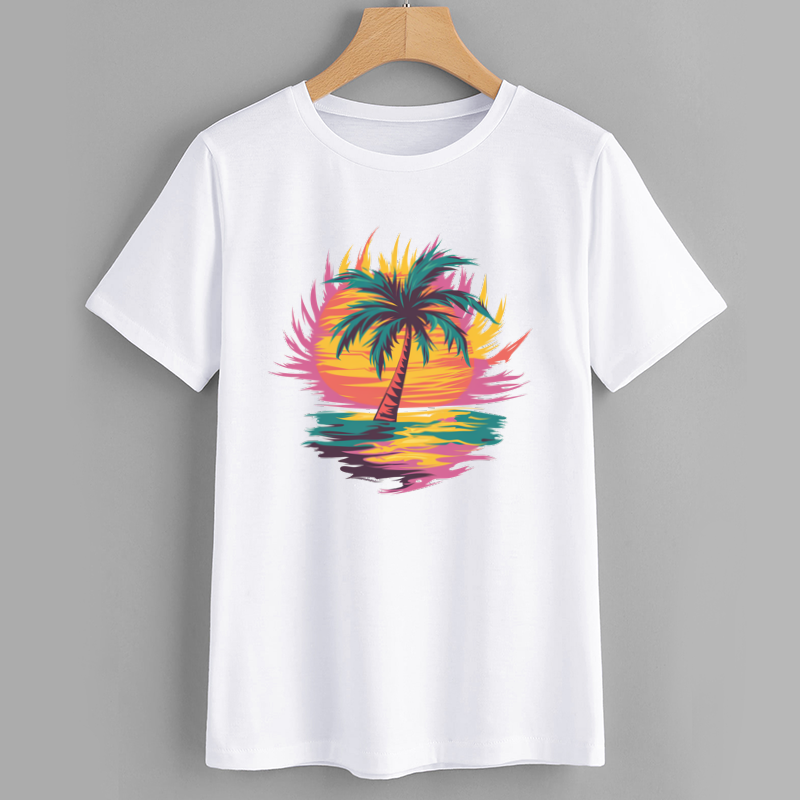 Tropical Palm Tree Graphic T-Shirt