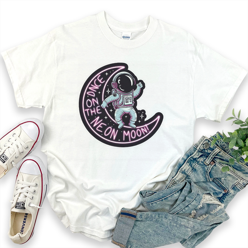 Cute Astronaut Casual Print T-shirt