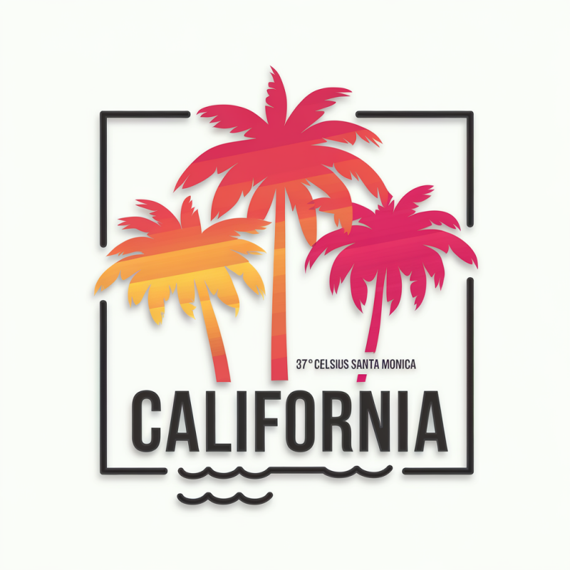 California Palm Tree Graphic T-Shirt