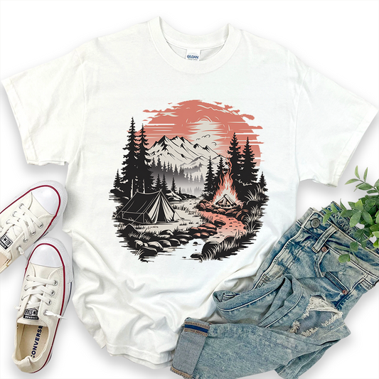 Outdoor Camping Graphic T-Shirt