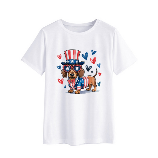 Patriotic Dachshund Graphic T-Shirt