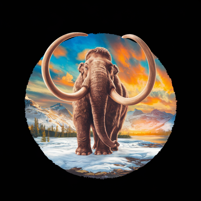 Mammoth Graphic Tee - Unique Black T-Shirt with Nature Artwork