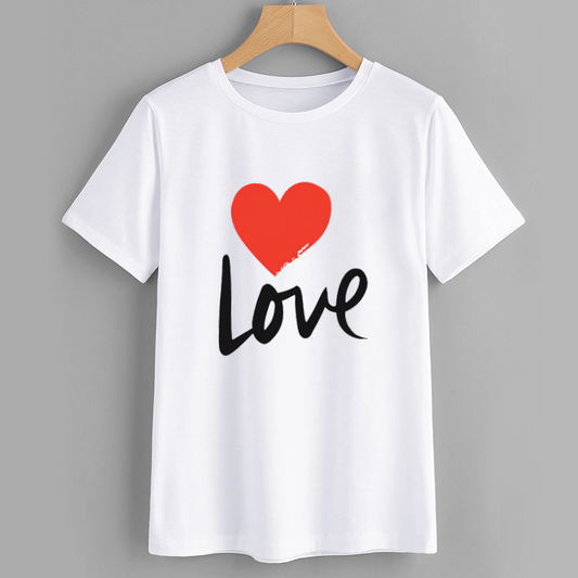 BrandLove Cotton Love Heart Print T-Shirt