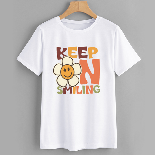 Happy Smile Cotton T-Shirt Casual Tee