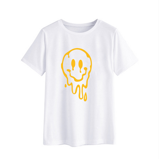 Drippy Smiley Face Graphic T-Shirt