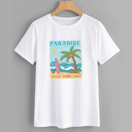Paradise Beach Cotton T-Shirt