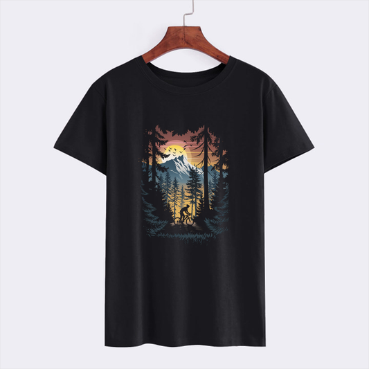 Mountain Biking Adventure Graphic T-Shirt