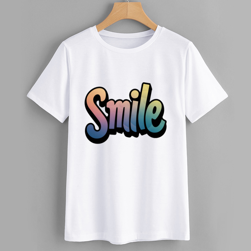 Colorful Smile Graphic T-Shirt