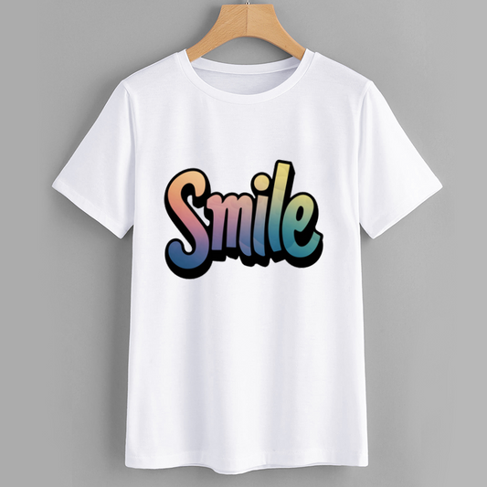 Colorful Smile Graphic T-Shirt