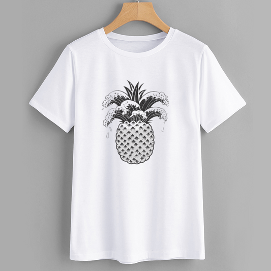Pineapple Graphic T-Shirt for Casual Summer Style