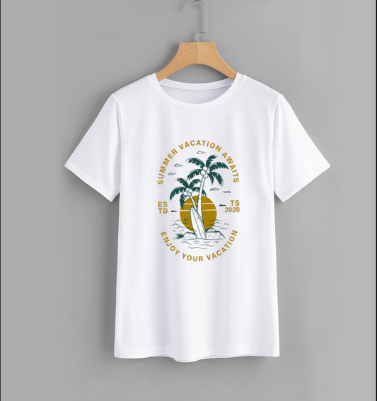 Summer Vacation Awaits Graphic T-Shirt