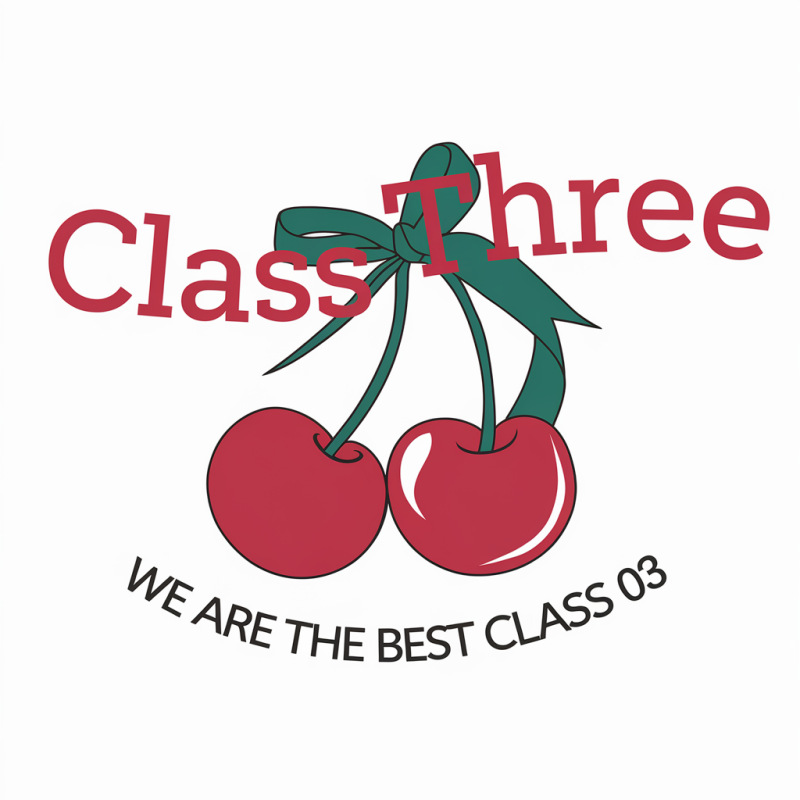 Cherry Design Class Three Graphic T-Shirt