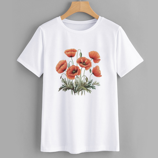 Floral Poppy Graphic T-Shirt