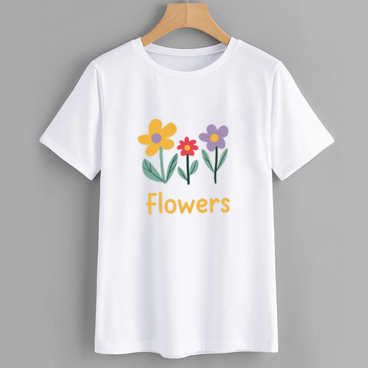 BloomSoft Floral Graphic Cotton T-Shirt