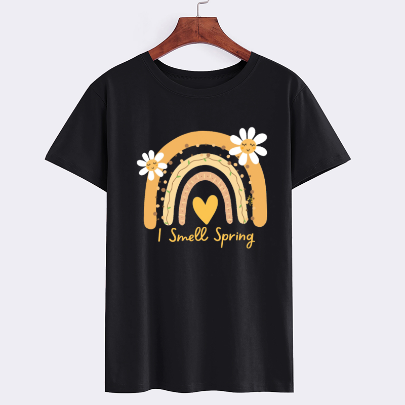 I Smell Spring Rainbow Graphic T-Shirt