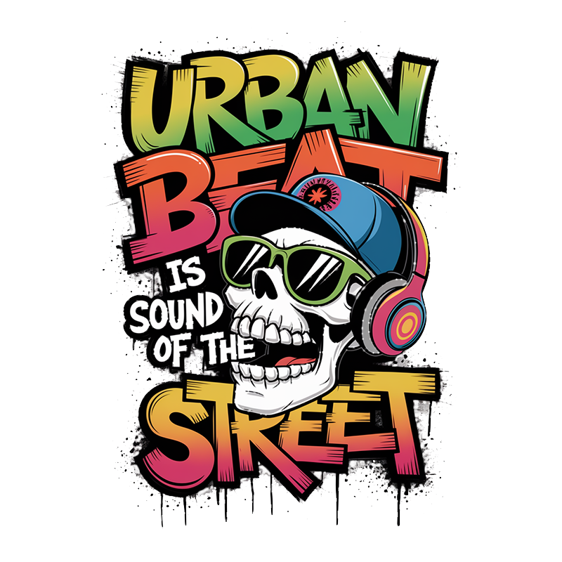 Urban Beat Skeleton Music T-shirt