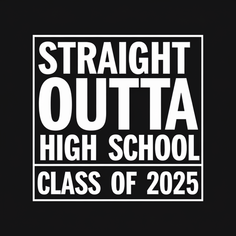 Straight Outta High School Class of 2025 T-Shirt