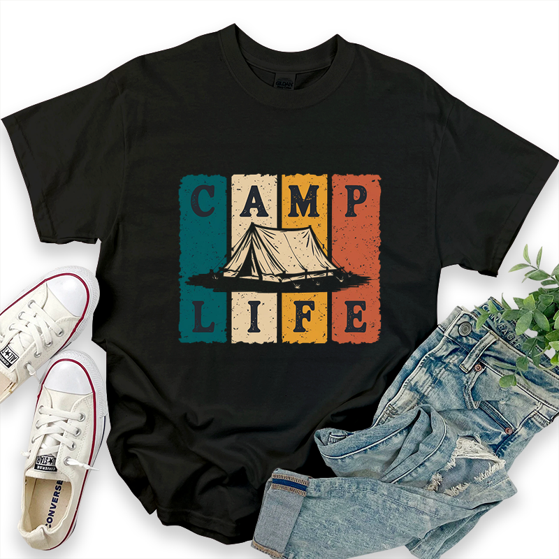 Camp Life Outdoor Camping Graphic T-Shirt