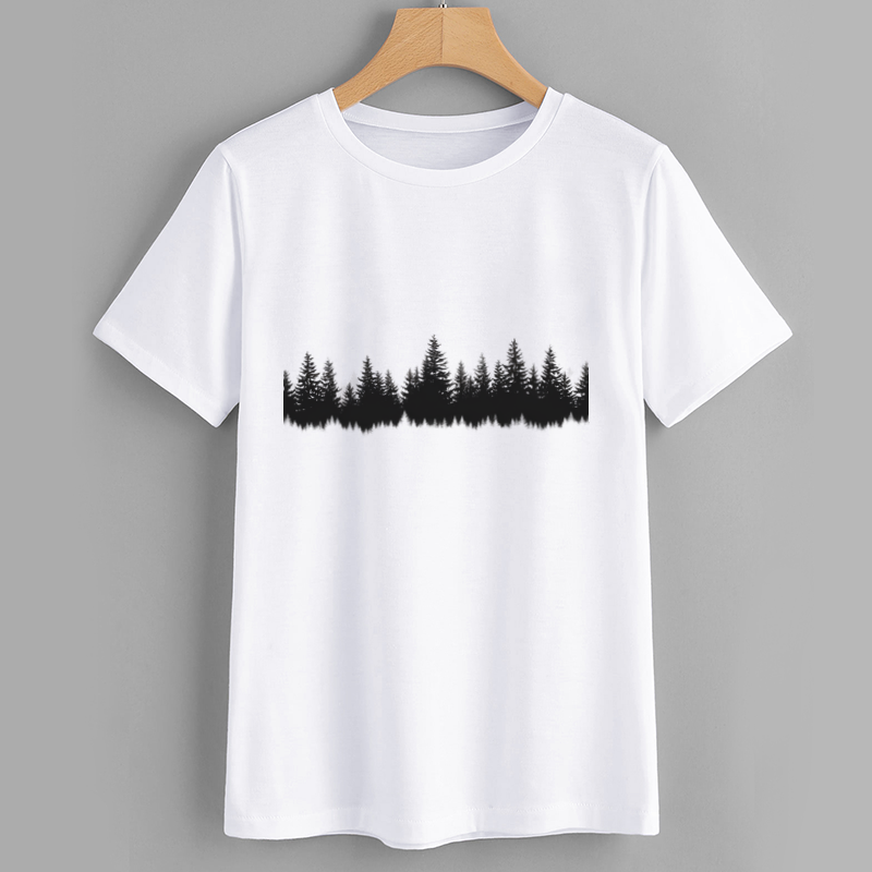 Tree Silhouette Graphic T-Shirt