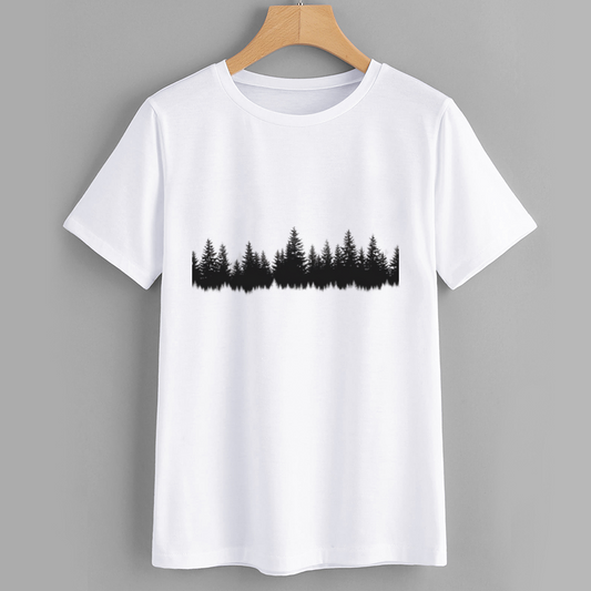 Tree Silhouette Graphic T-Shirt