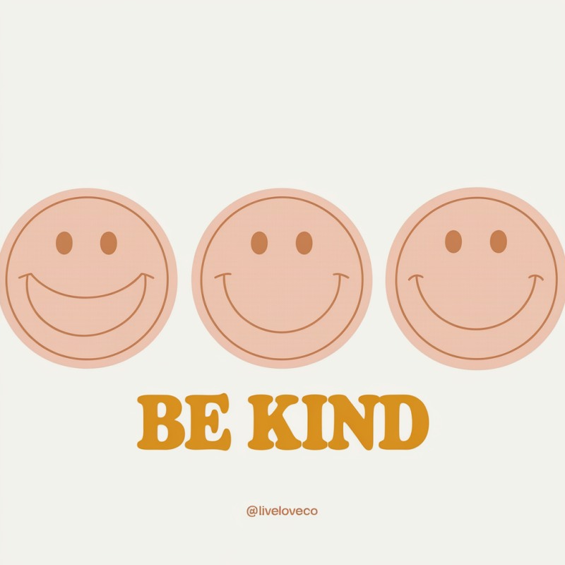 Be Kind Smiley Face Graphic T-Shirt
