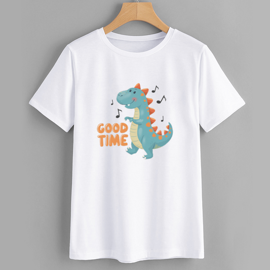 Cute Cartoon Dinosaur Good Time T-Shirt