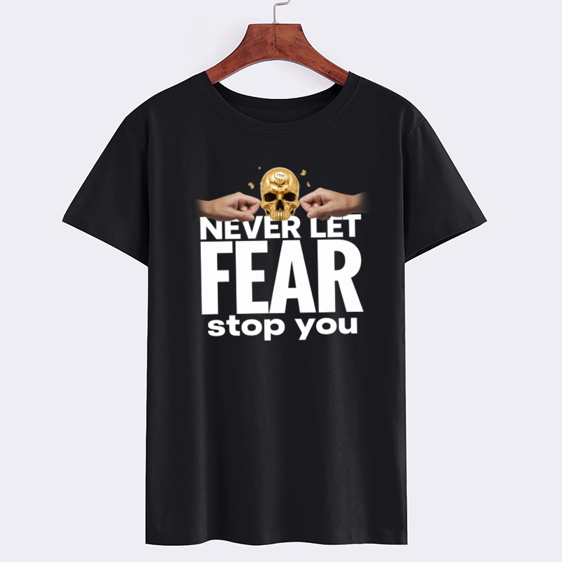Fearless Skull Motivational T-Shirt