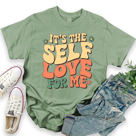 Self Love Flower Pattern T-shirt