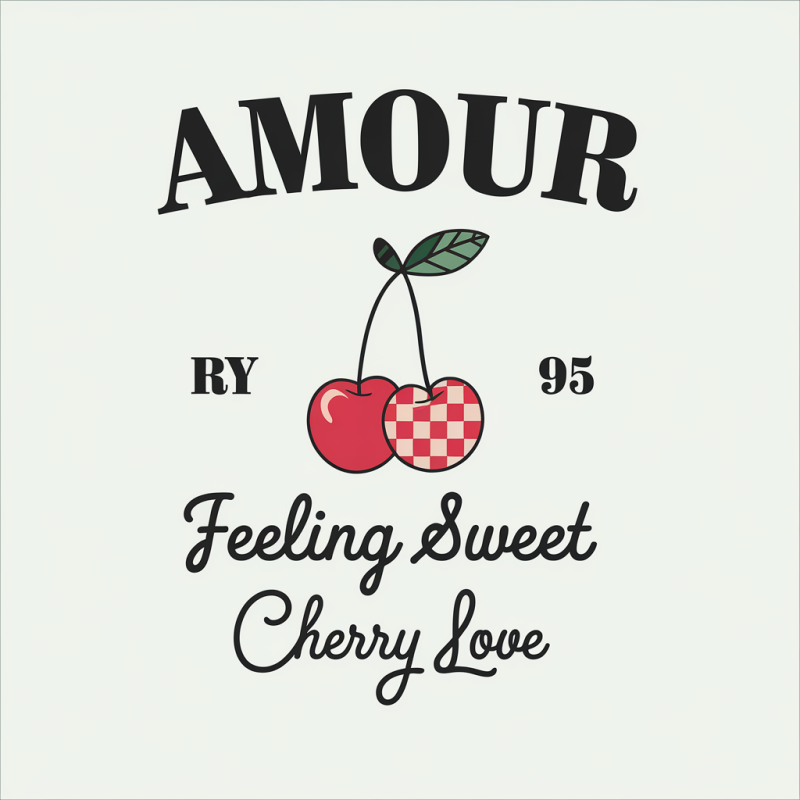 Cherry Love Amour Graphic T-Shirt