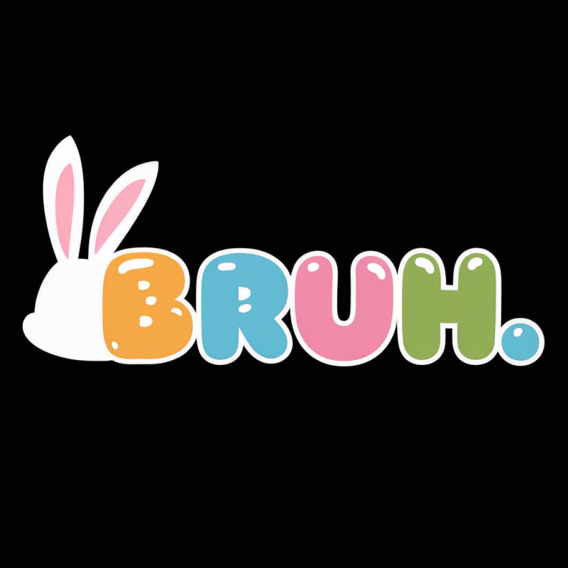 BRUH Bunny Graphic T-Shirt