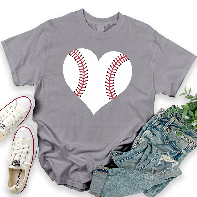 Casual Baseball Pattern Top