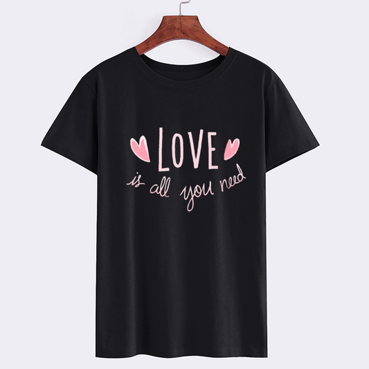 UrbanChic Love Print Cotton Graphic T-Shirt