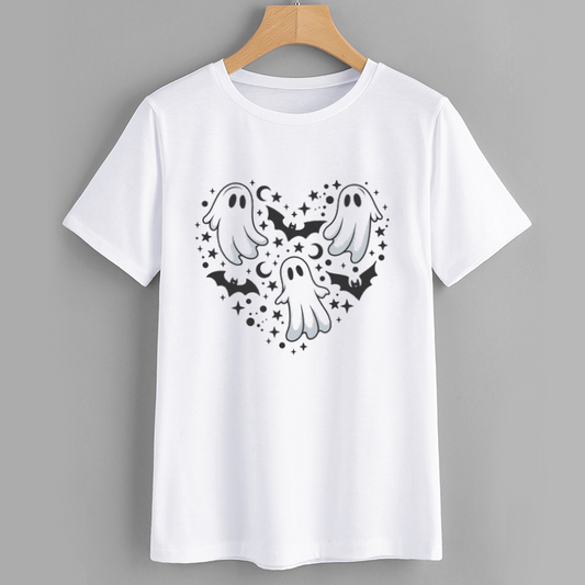 Cute Ghosts and Bats Halloween T-Shirt
