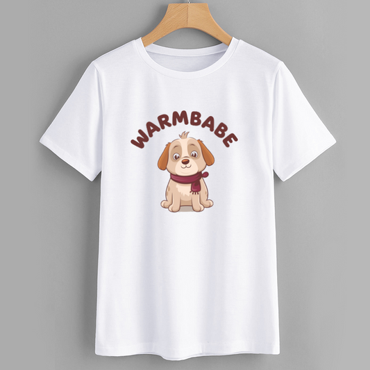 Cute Cartoon Dog Warmbabe T-Shirt