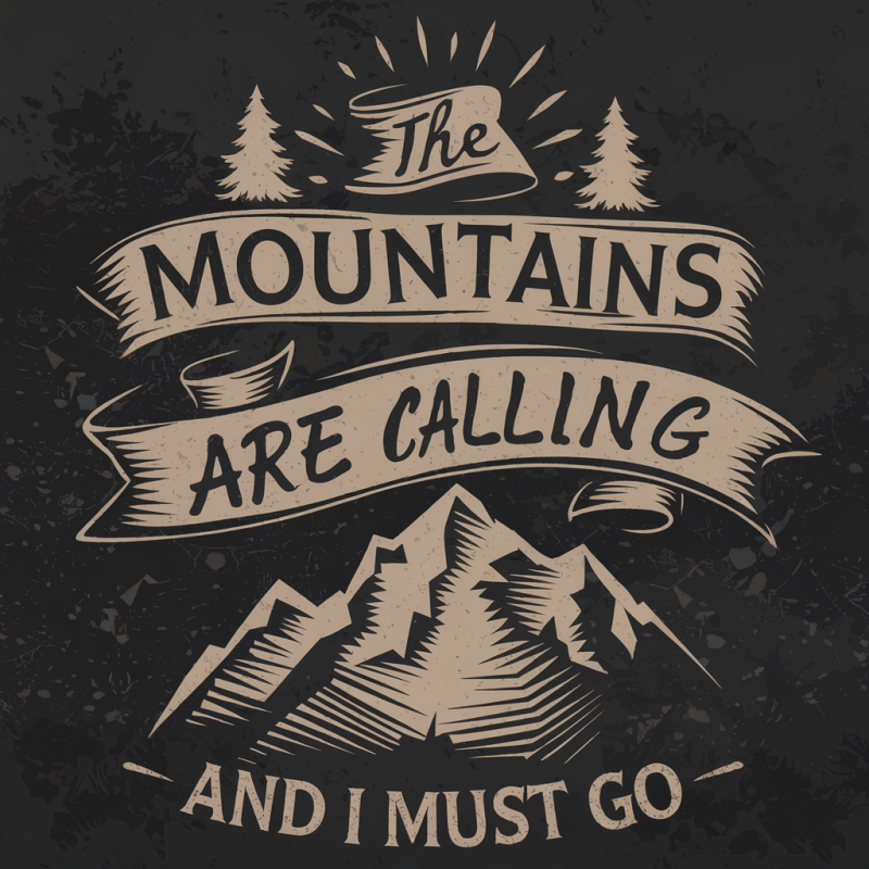 PeakSpirit Mountains Calling Cotton T-Shirt