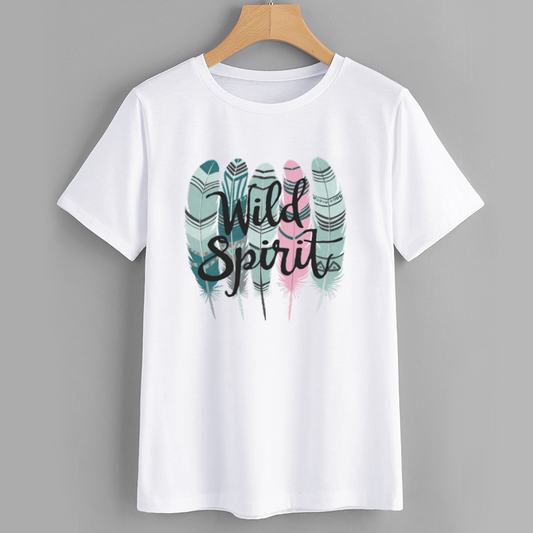 Wild Spirit Feather Graphic T-Shirt