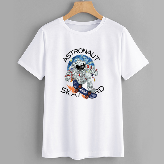 Astronaut Skateboard Graphic T-Shirt