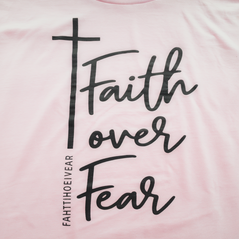 Faith Over Fear Graphic T-Shirt - Inspirational Christian Tee