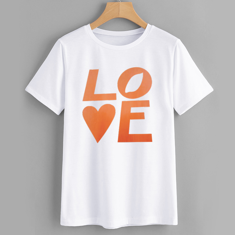 Love Graphic T-Shirt with Heart Design